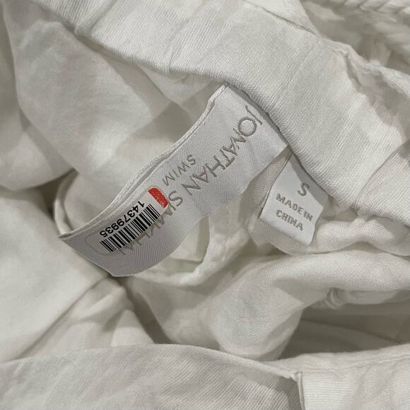 Jonathan Simkhai Serenity White Rayon/Nylon Halter Jumpsuit Size Small - Picture 8 of 13